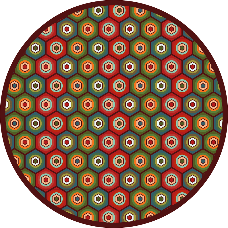 HEXAGONAL COLOR PATTERN geometric rug - TenStickers