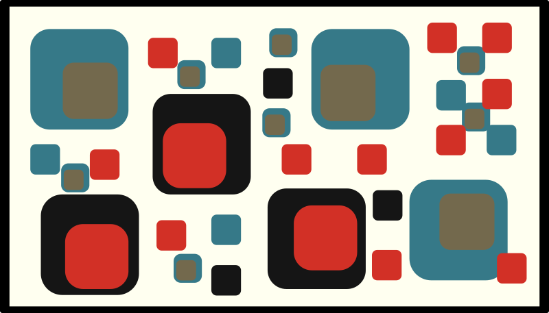 Colorful Abstract Squares geometric rug - TenStickers