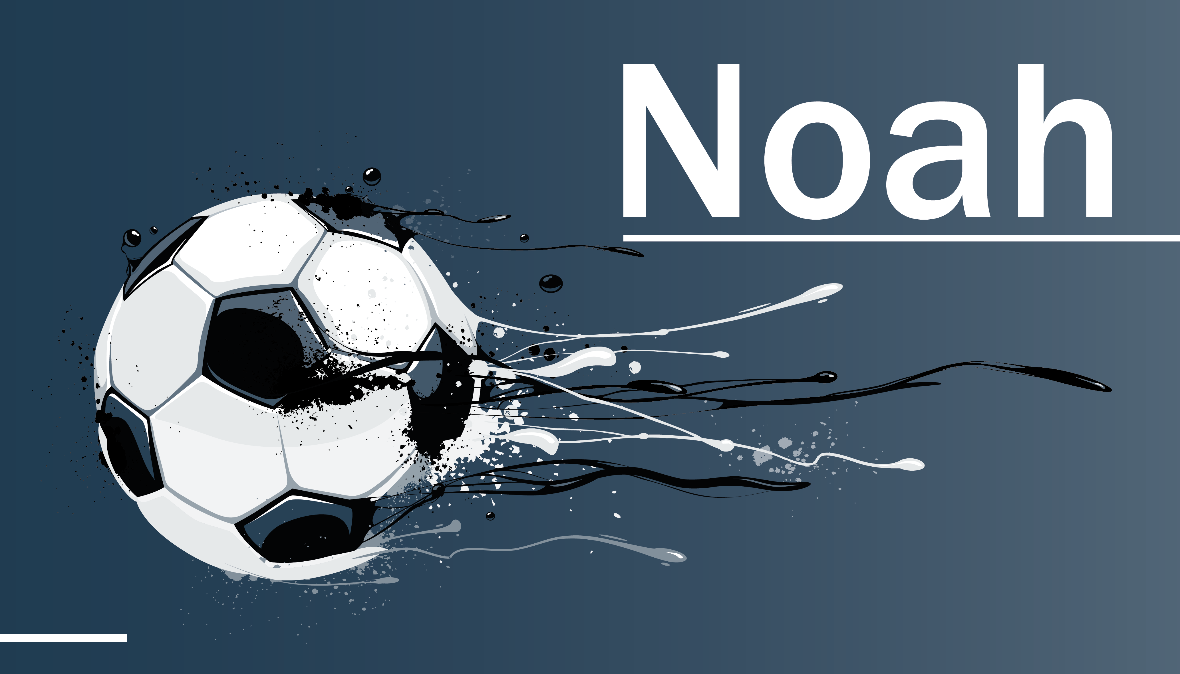 Soccer action with name teenage bedroom rug - TenStickers