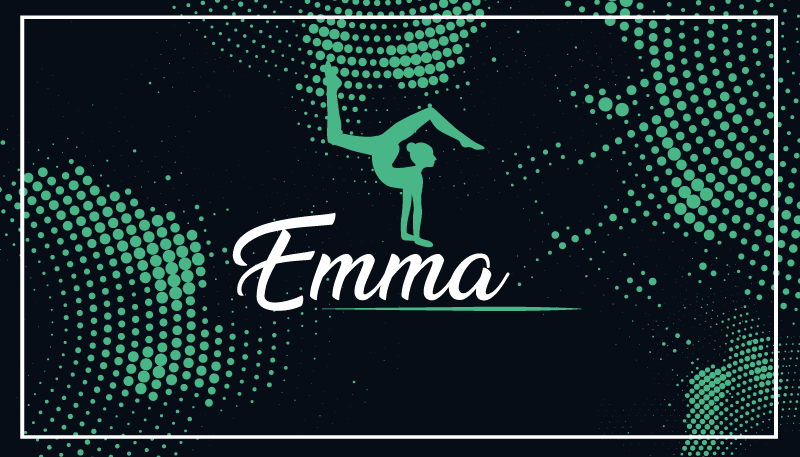 Gymnastics with name bedroom carpet - TenStickers