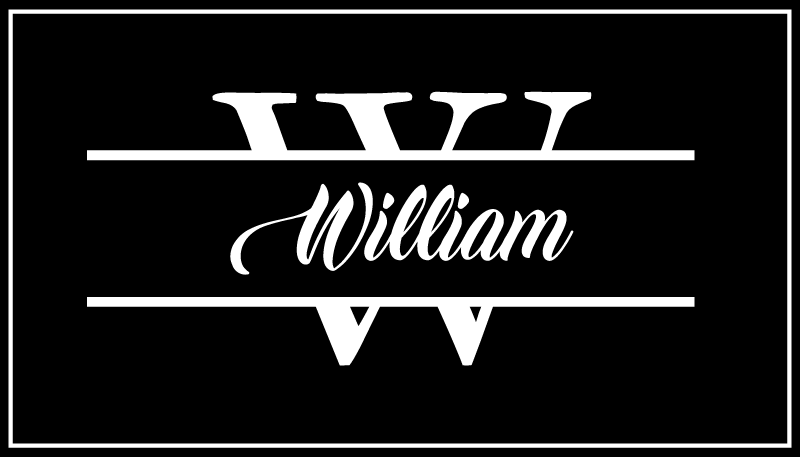 Elegant custom name and initial modern rug - TenStickers