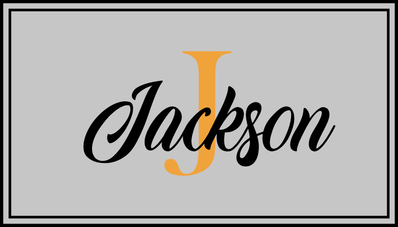 Name and initial display custom floor mat - TenStickers