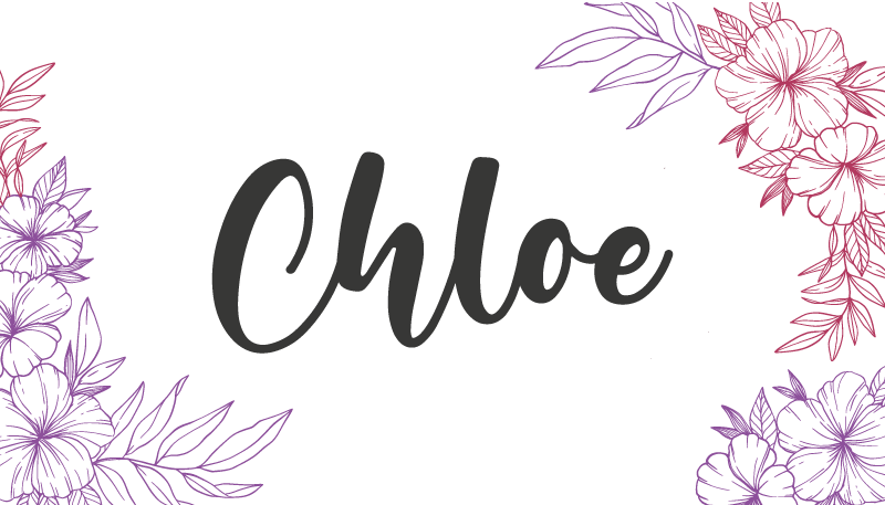 Floral custom name teenage bedroom rug - TenStickers