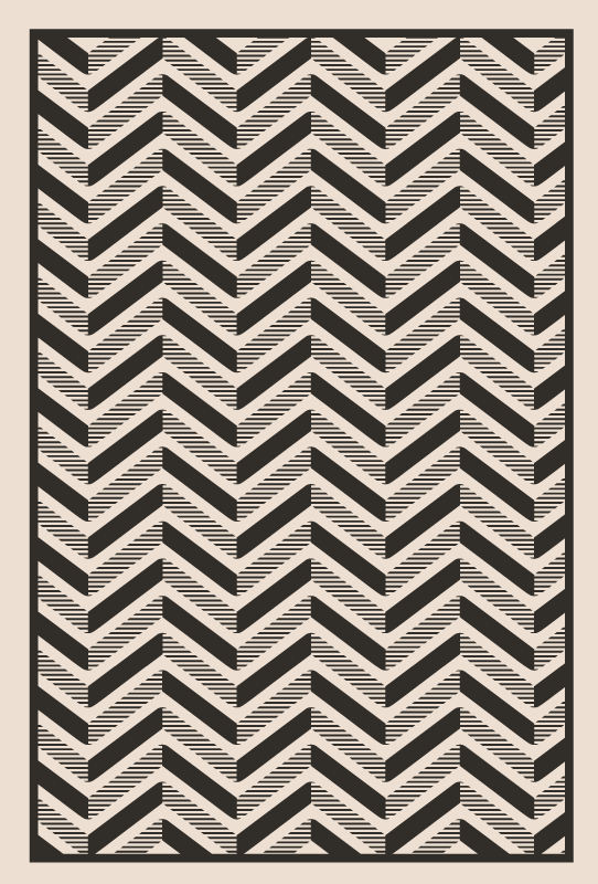 Classic chevron motif geometric rug - TenStickers