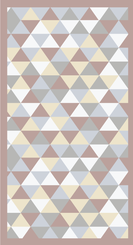 Triangular Color Palette geometric rug - TenStickers