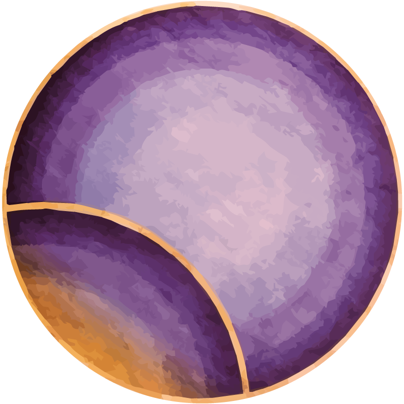 Purple rug with gradient orbs design - TenStickers