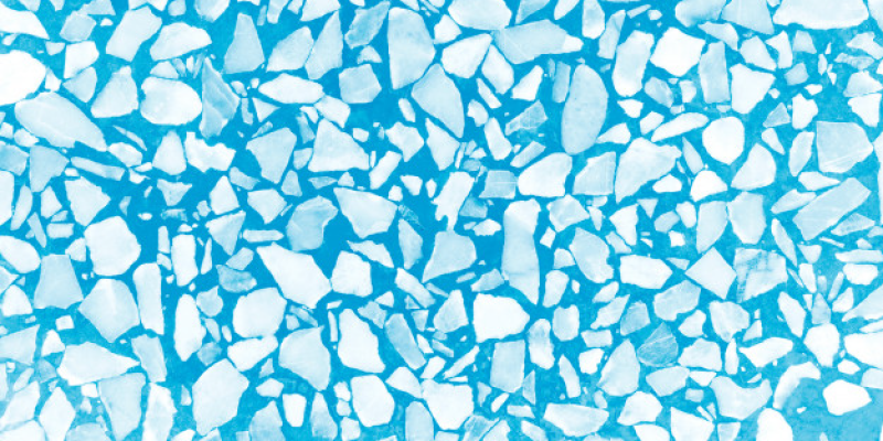 Chill Azure Mosaic stone effect vinyl rug - TenStickers
