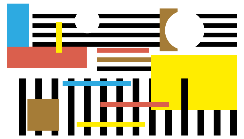 Colorful striped patterns modern rug - TenStickers