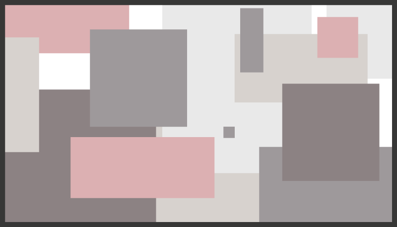 Abstract square composition living room rug - TenStickers