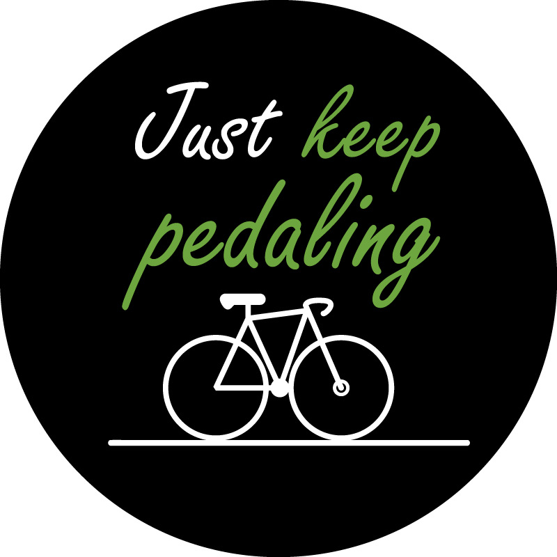 Quote rug keep pedaling rug - TenStickers