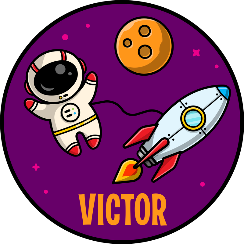 Expedition with name kids rug - TenStickers