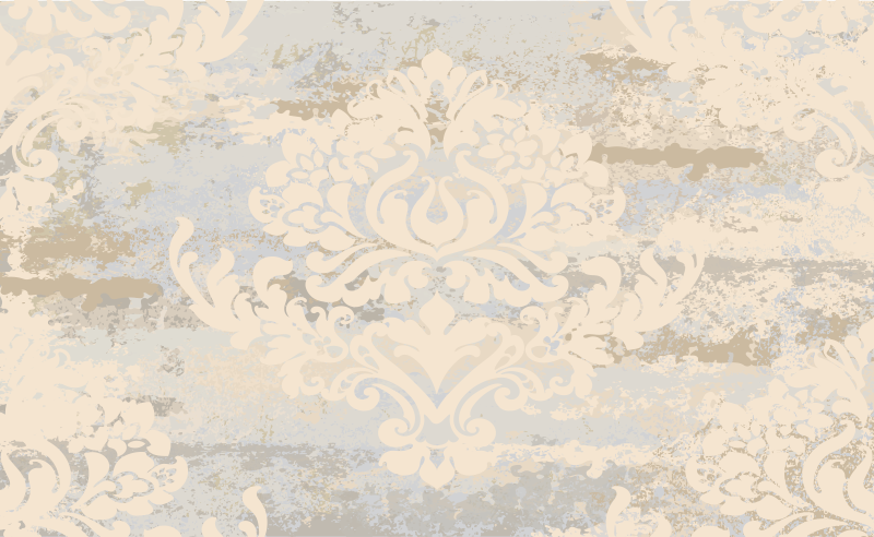 Sophisticated Damask dining room rug - TenStickers