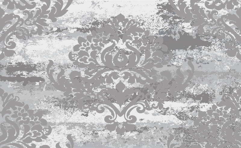 Elegant Grey Swirls marble rug - TenStickers