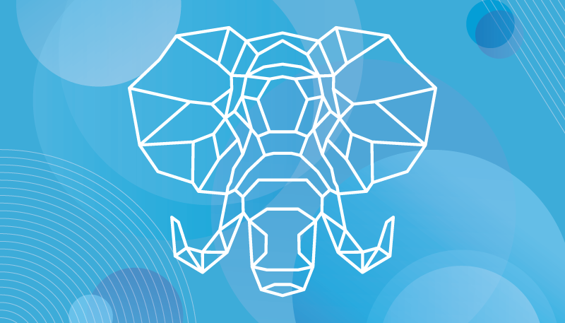 Blue elephant face animal mat - TenStickers