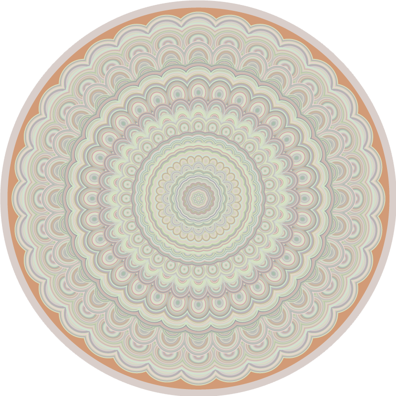 Intricate Circular Pattern mandala rug - TenStickers