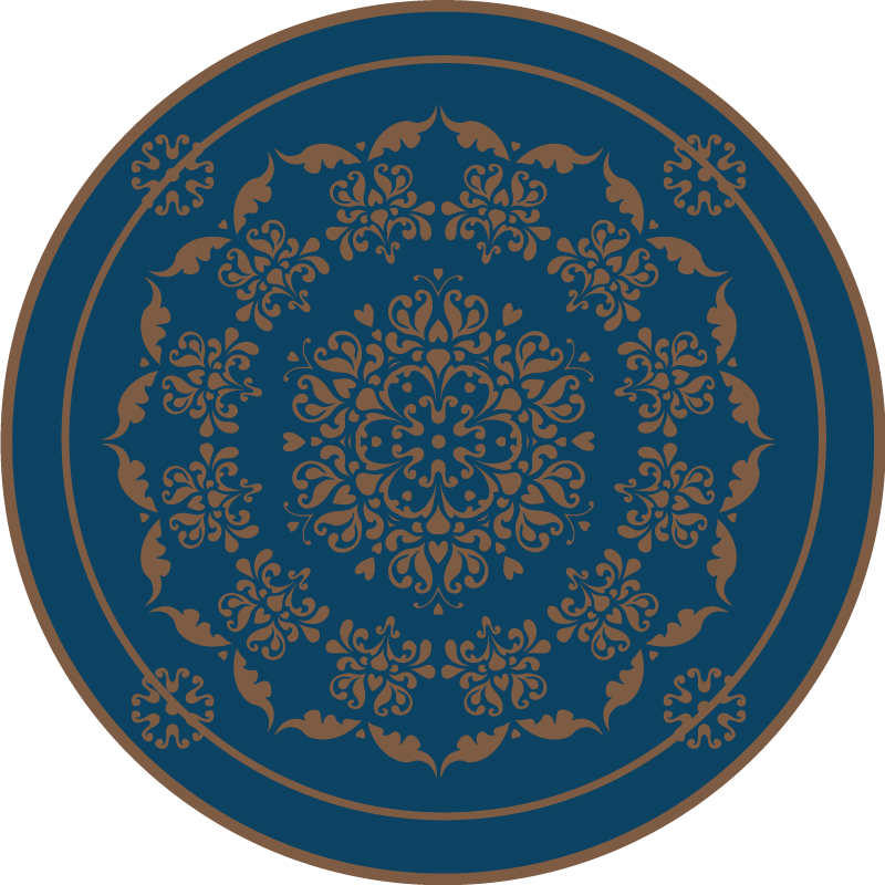 Elegant round pattern mandala rug - TenStickers