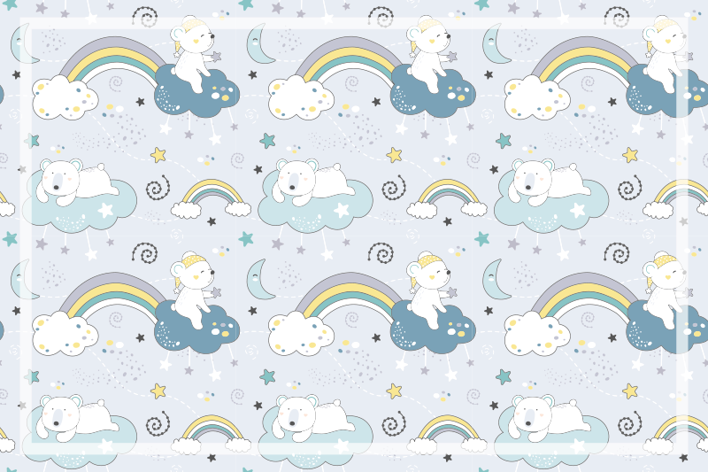 Overcast Reverie kids carpet - TenStickers