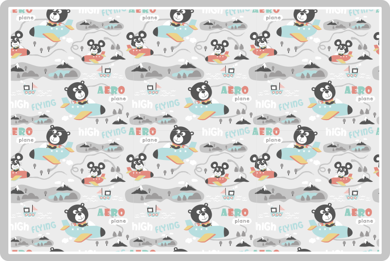 Aero Flying Bears kids carpet - TenStickers