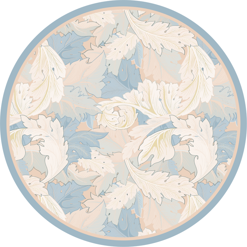 Soft Leaf Pattern floral rug - TenStickers