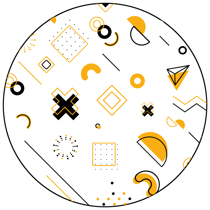 Geometric rug with contemporary math patterns - TenStickers