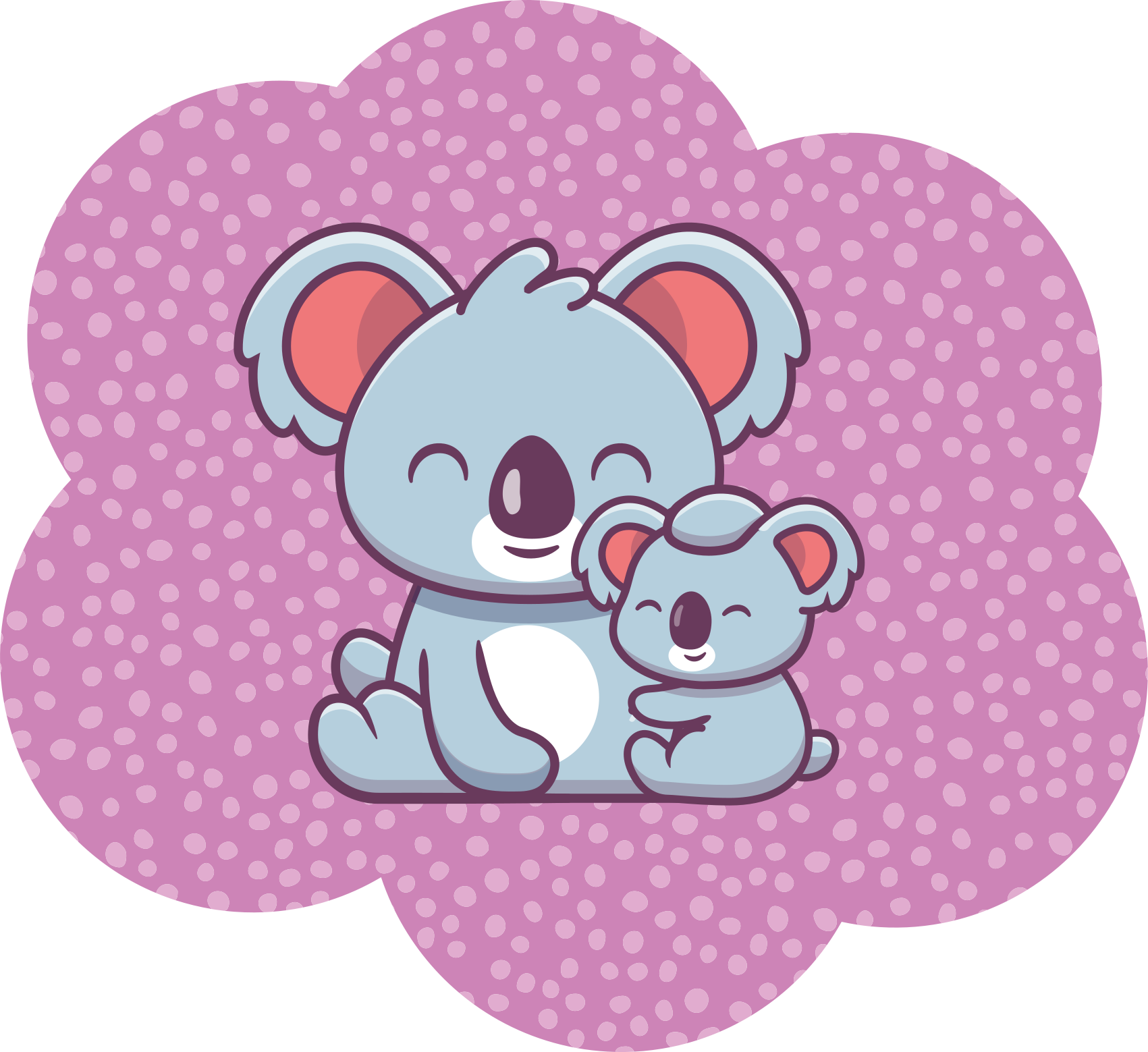 Koala family design kids carpet - TenStickers