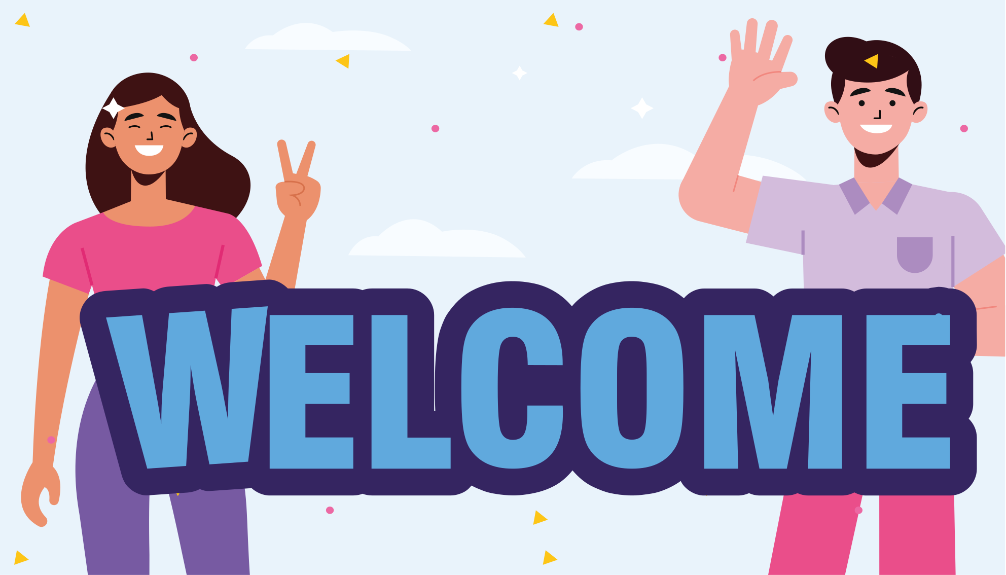 Welcome greetings entrance hall rug - TenStickers
