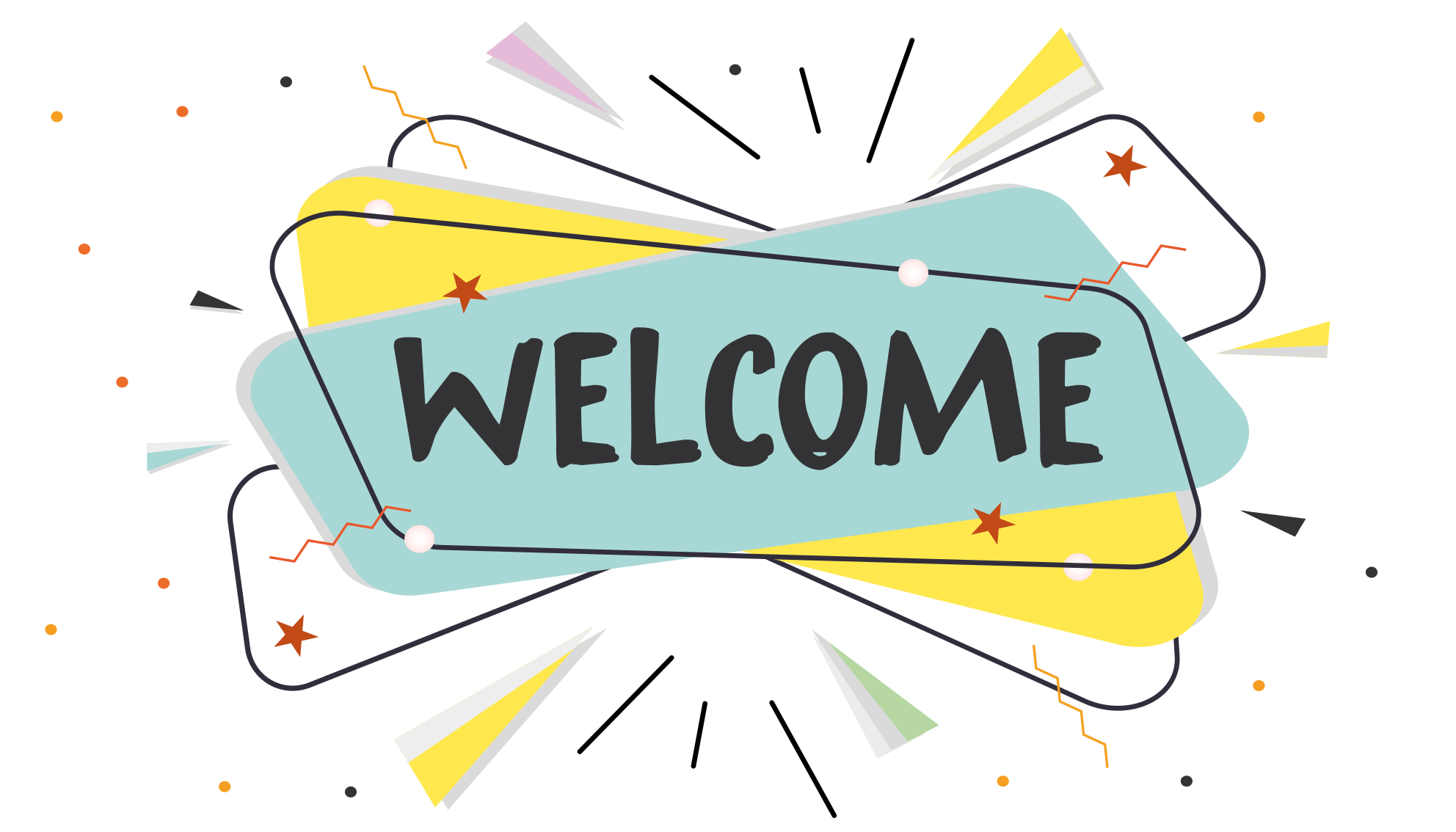 Abstract welcome entrance hall rug - TenStickers