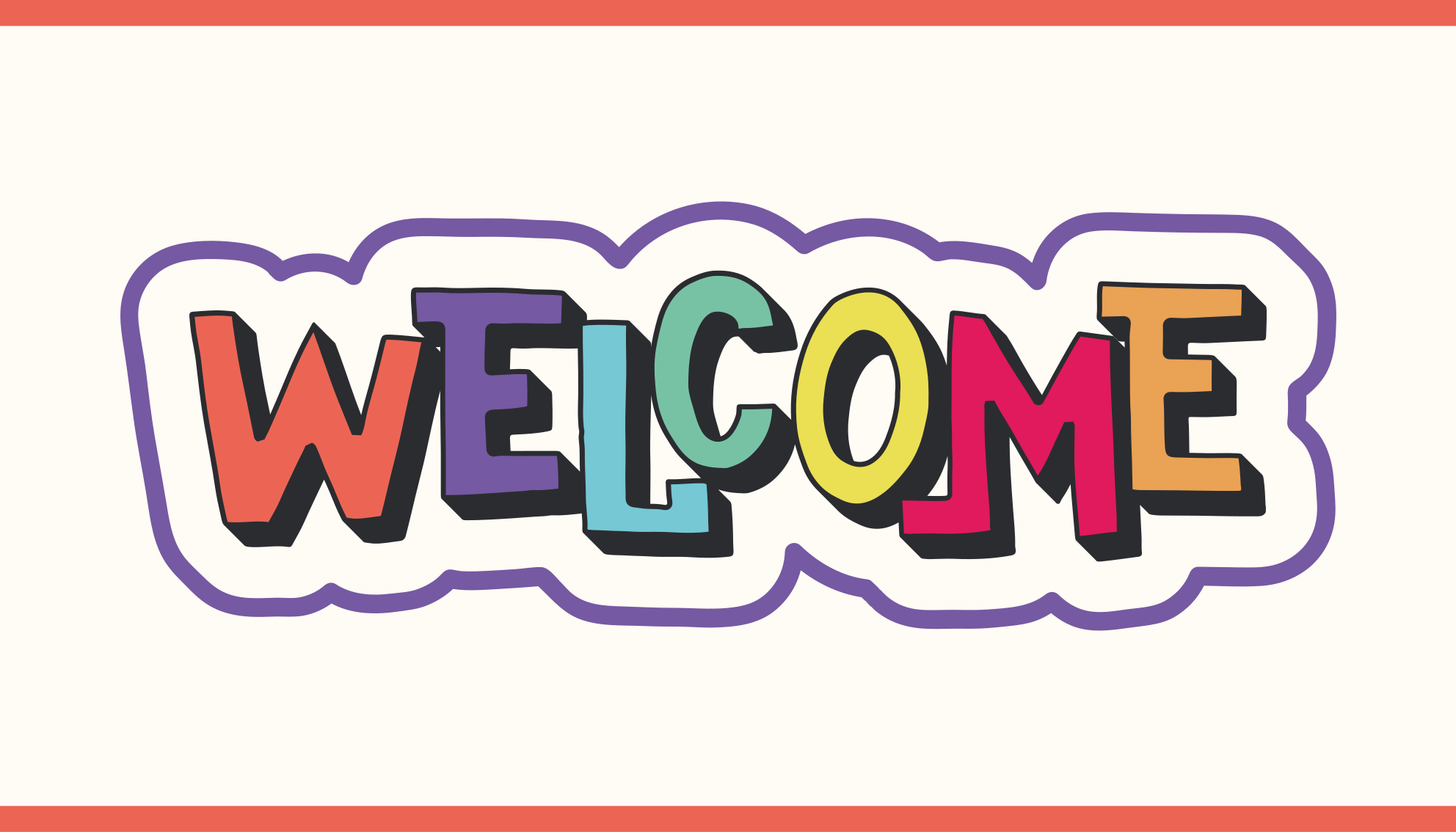 Colorful welcome sign entrance hall rug - TenStickers