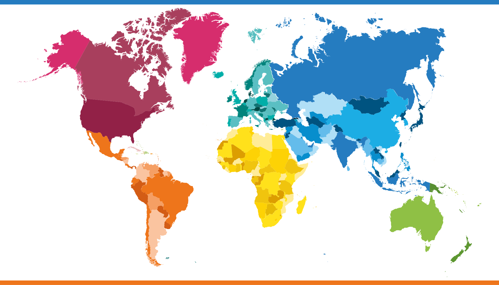 Map rug in vibrant world map colors - TenStickers