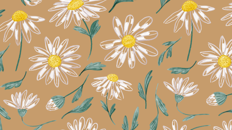 Daisy Blossom Motif floral rug - TenStickers