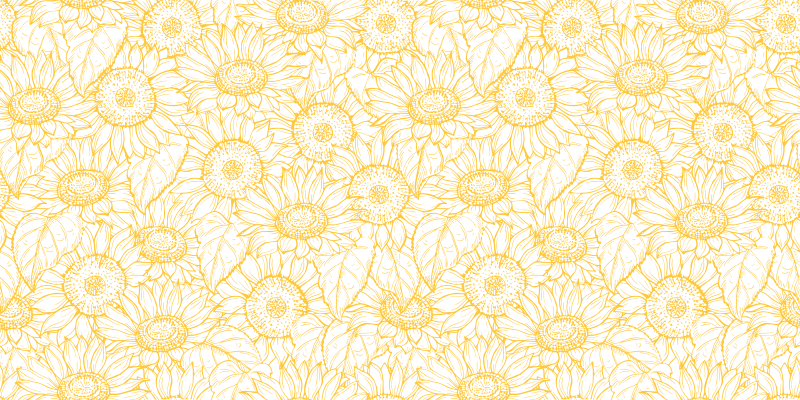 Sunflower Motif floral rug - TenStickers