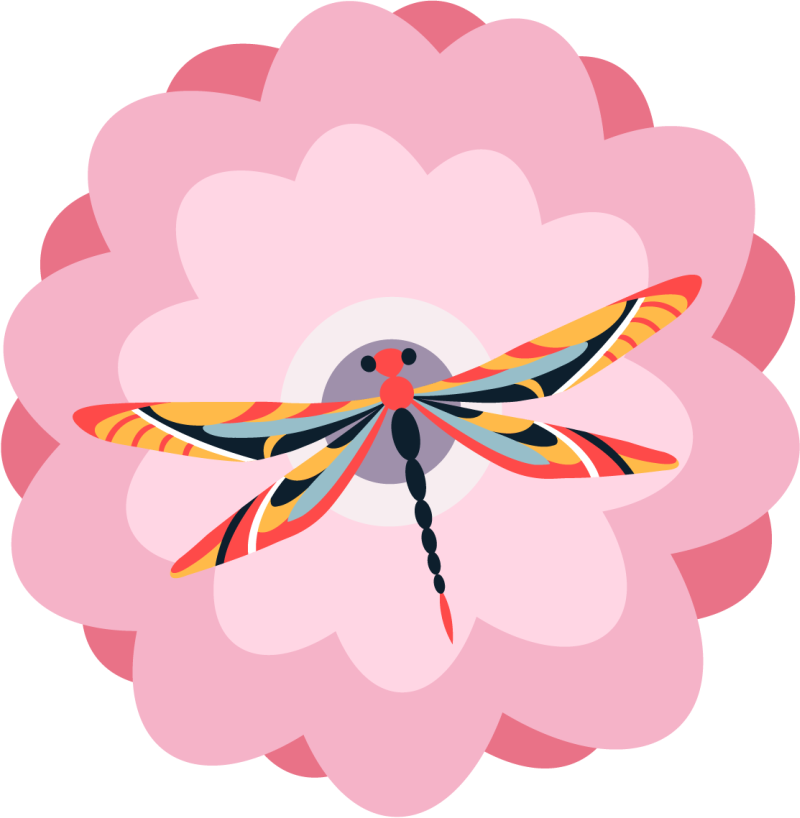 Colorful Dragonfly Centerpiece floral rug - TenStickers