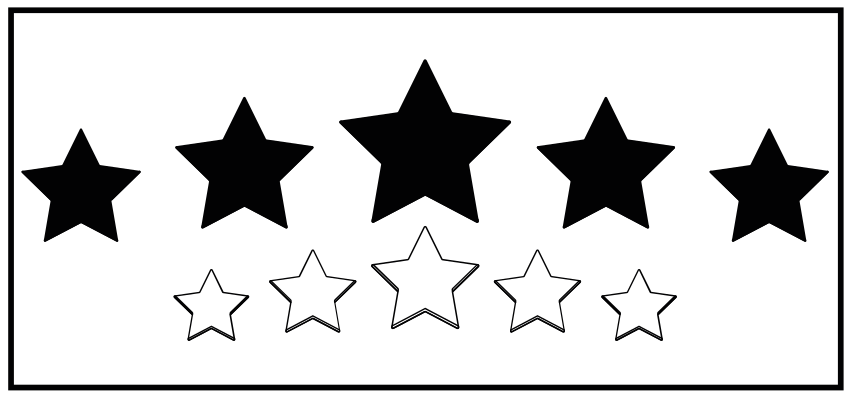 White and black motif star rug - TenStickers