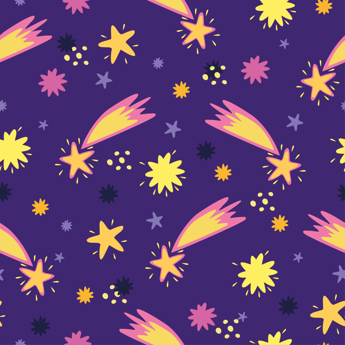 Star rug with shooting star design - TenStickers