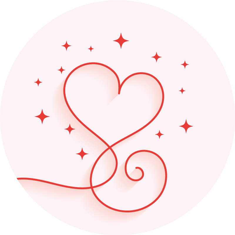 Heart Swirl Pattern bedroom carpet - TenStickers