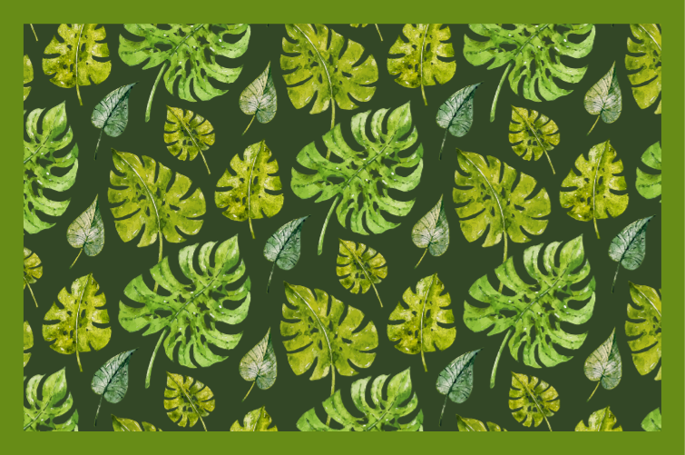 Tropical Leaf Elements nature rug - TenStickers