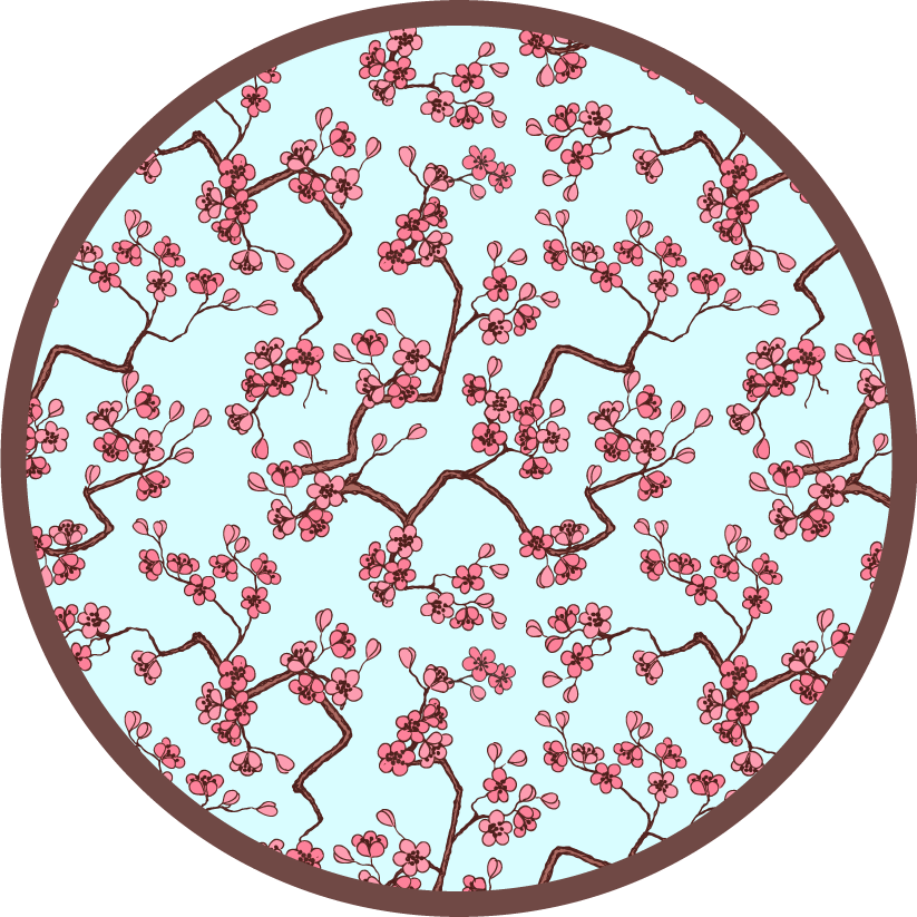 Cherry Blossom Pattern floral rug - TenStickers