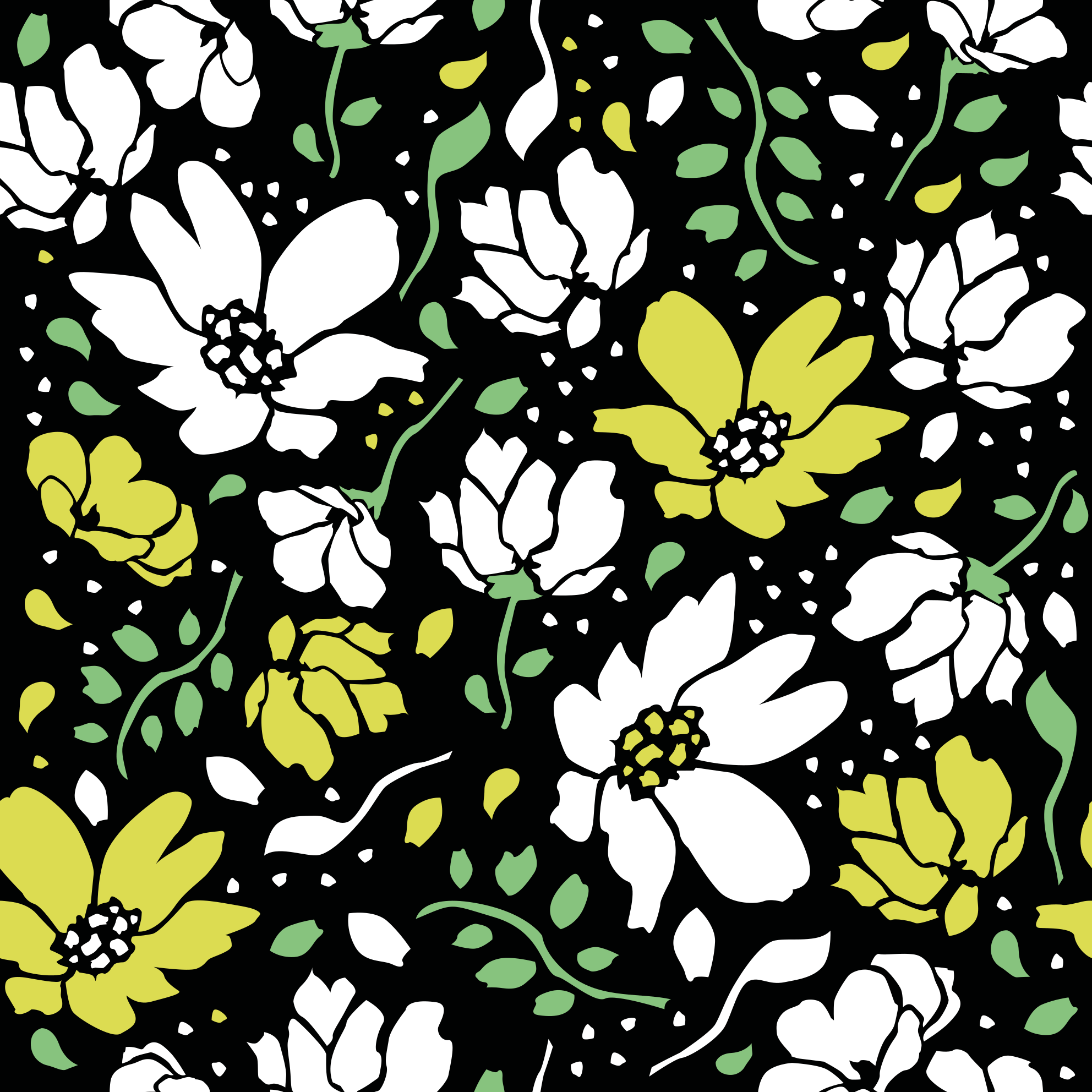 Floral rug with vibrant floral design - TenStickers