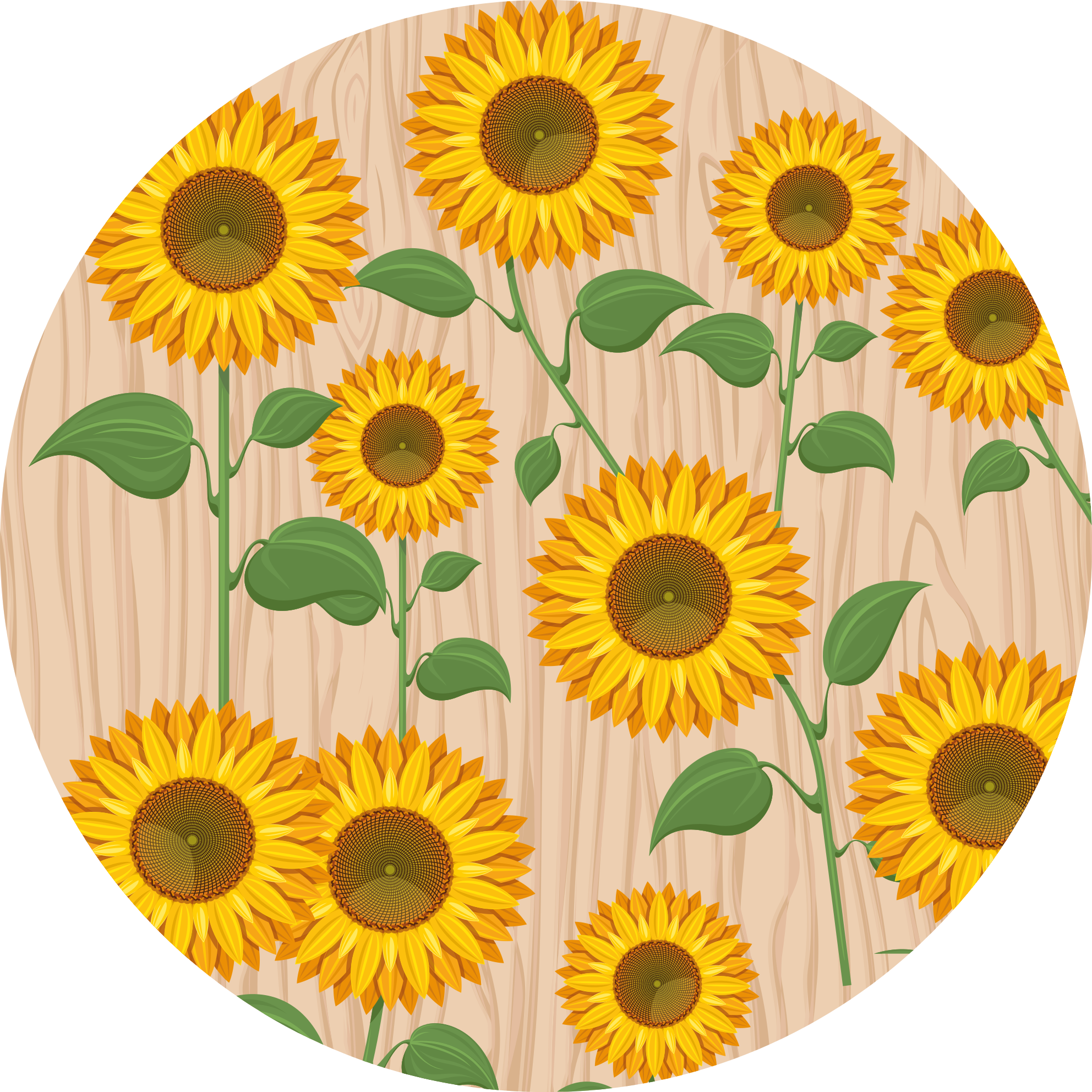 Sunflower bouquet floral rug - TenStickers