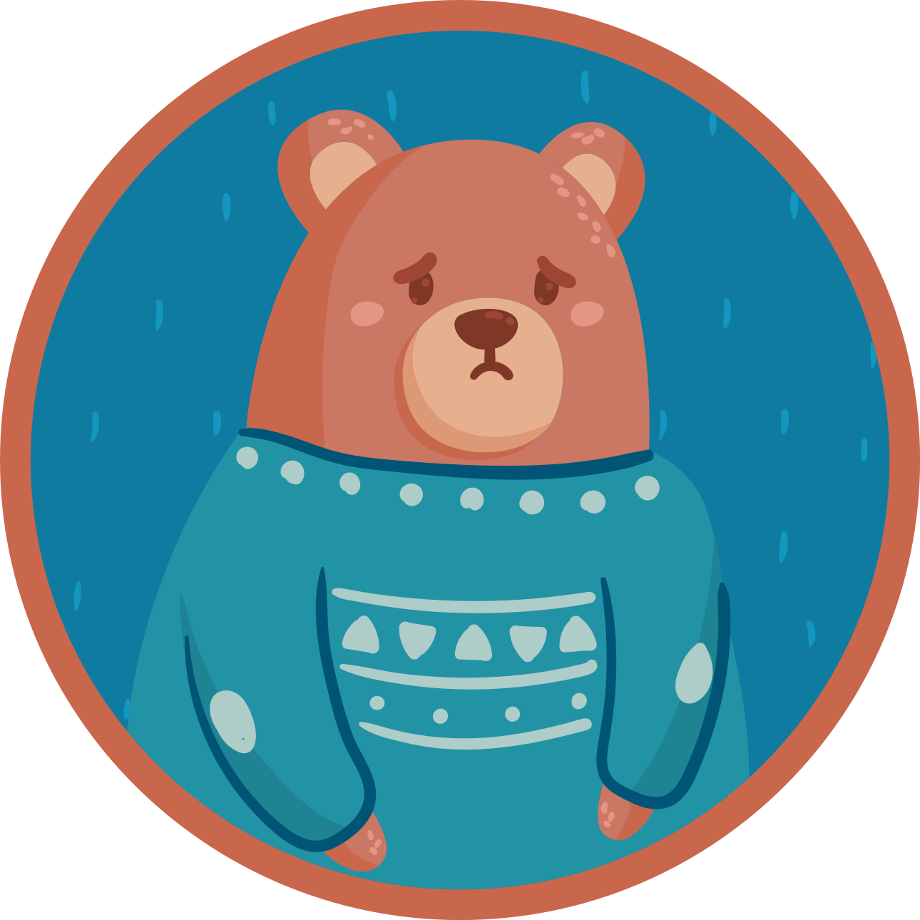 Sad Bear Sweater nursery rug - TenStickers