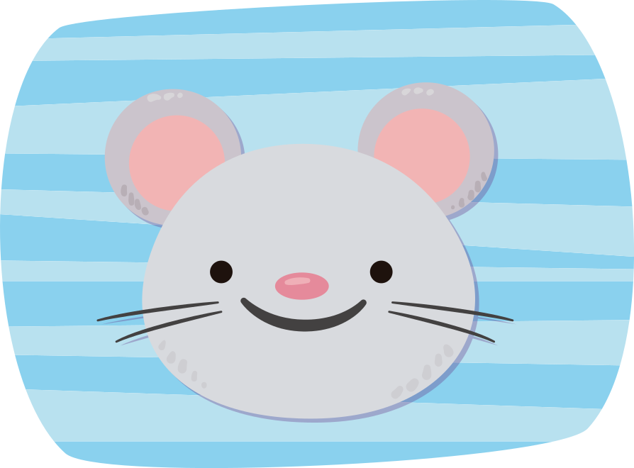 Cute Mouse Face kids carpet - TenStickers