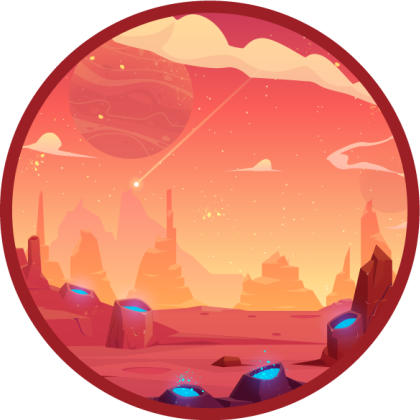 Cosmic Desert Scene star rug - TenStickers