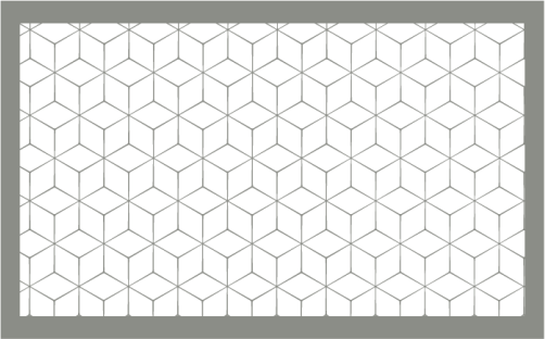 Geometric rug in hexagonal design - TenStickers
