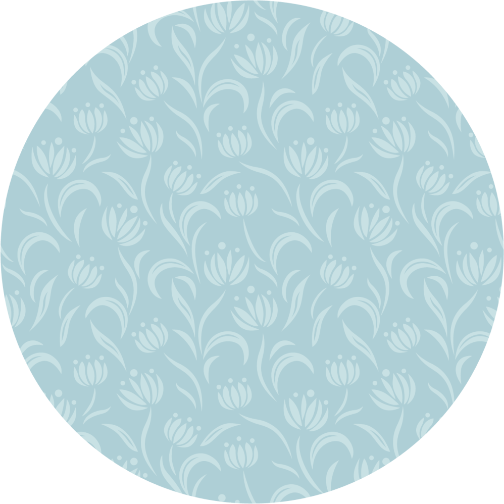 Blue soft pattern floral rug - TenStickers