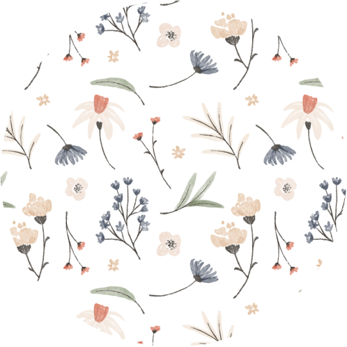Minimalist elegant design floral rug - TenStickers