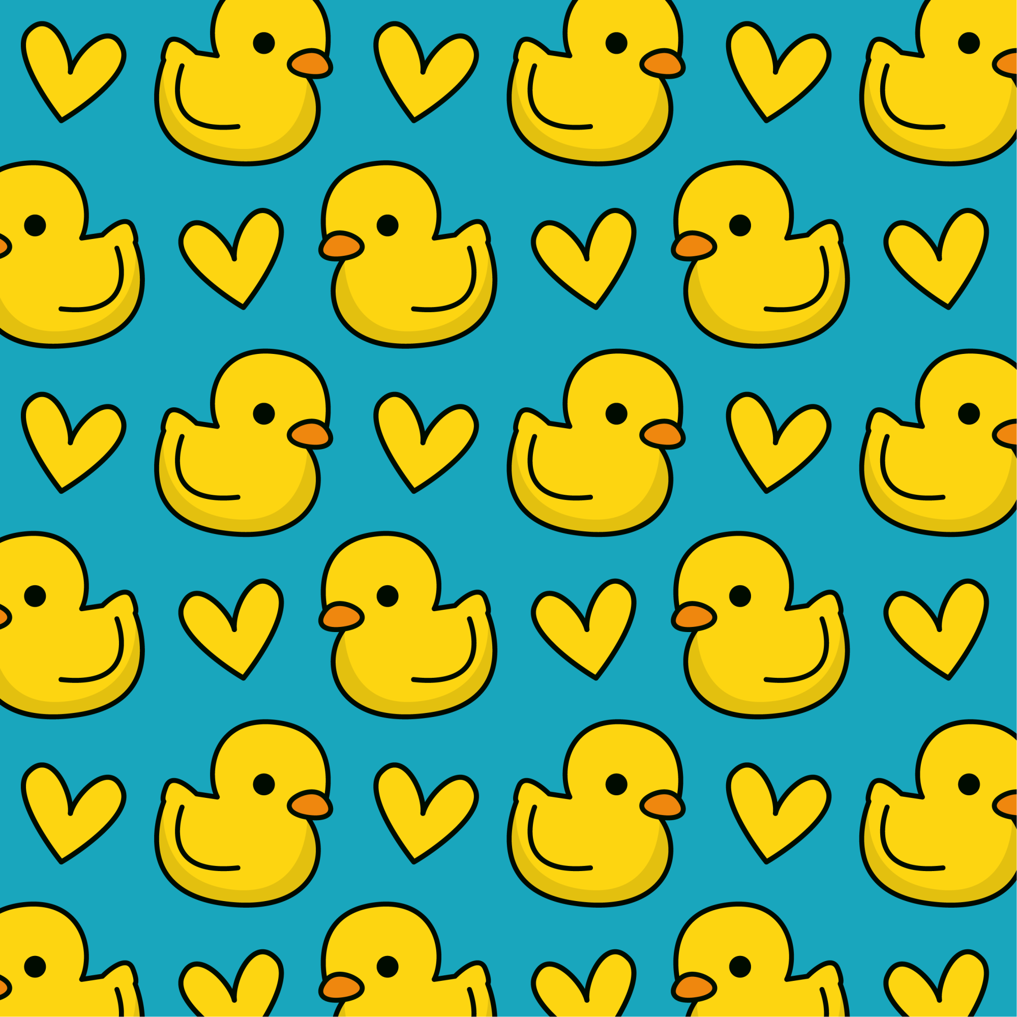Ducklings pattern bathroom mat - TenStickers