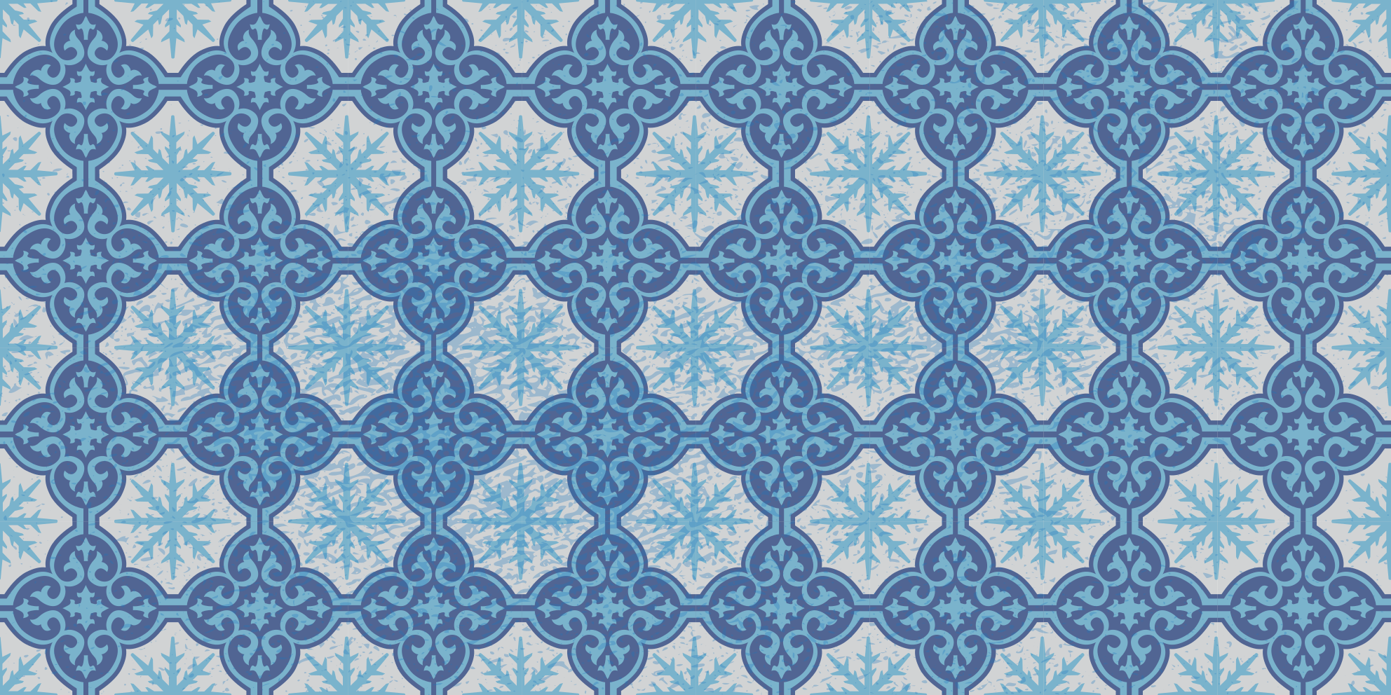 Snowflake emblem tile carpet - TenStickers