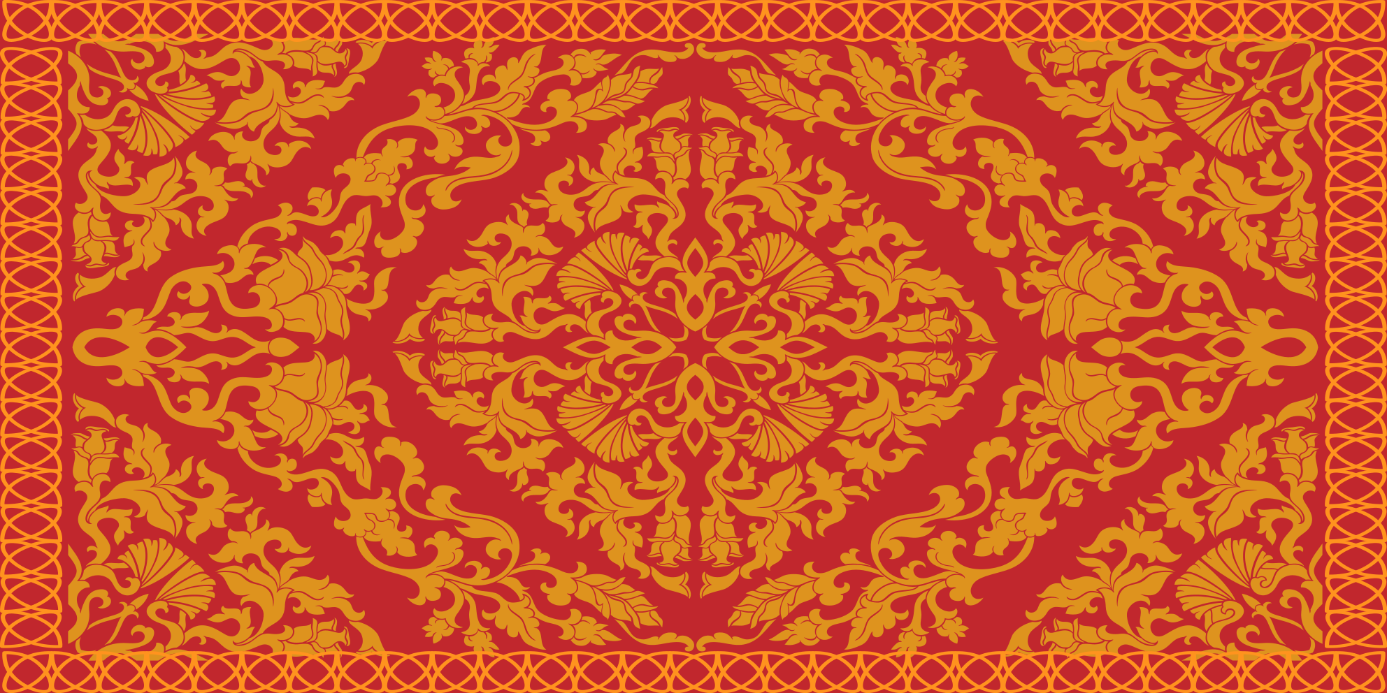 Intricate Floral Element mandala rug - TenStickers