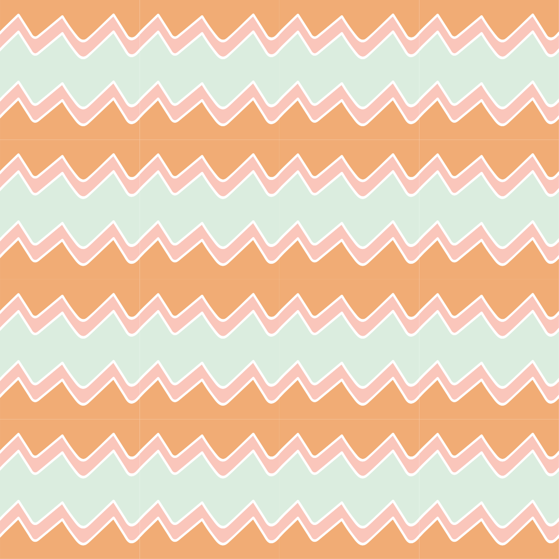 Beige and blue zigzag pattern geometric rug - TenStickers