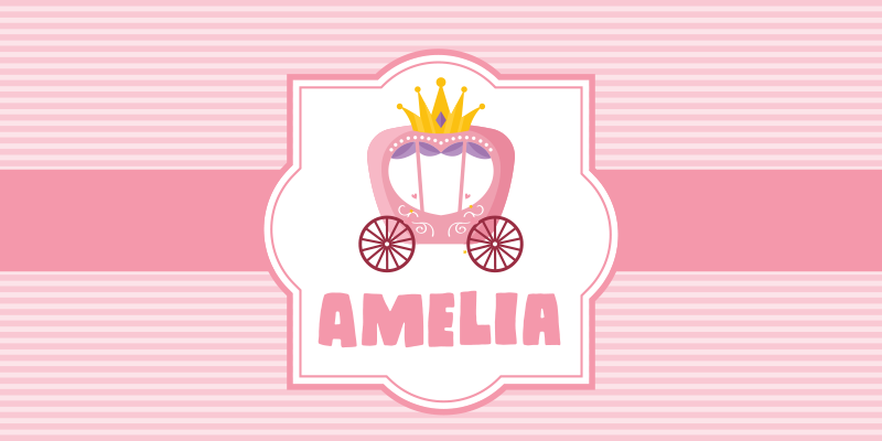 Custom princess carriage kids rug - TenStickers